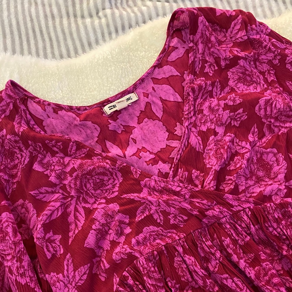 BILLABONG floral mini babydoll dress